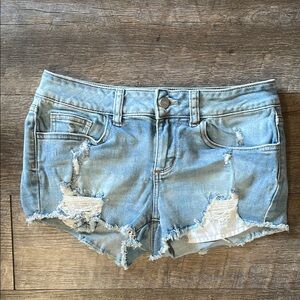 Victoria’s Secret PINK ripped Denim Jean mini booty Shorts